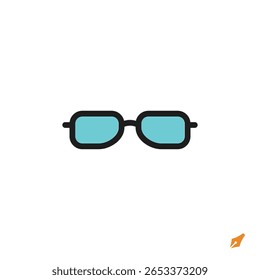 glasses icon is designed in a visually appealing and easily recognizable style. It’s suitable for various visual needs such as apps, presentations, digital media, or other graphic design projects.