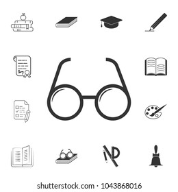 glasses Icon. Detailed set of education element icons. Premium quality graphic design. One of the collection icons for websites, web design, mobile app on white background