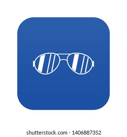 Glasses icon digital blue for any design isolated on white vector illustration