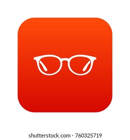 Glasses icon digital red for any design isolated on white vector illustration