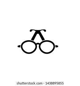 Glasses icon. Education button symbol