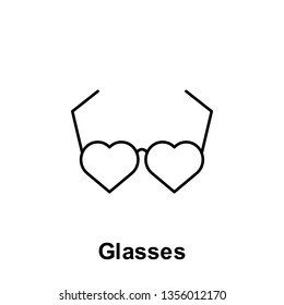 Glasses icon. Element of summer holiday icon. Thin line icon for website design and development, app development. Premium icon