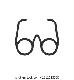 Glasses icon. Eye accessory symbol. Logo design element