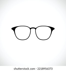 Glasses icon, eyeglasses sign and symbol. Vector illustration.