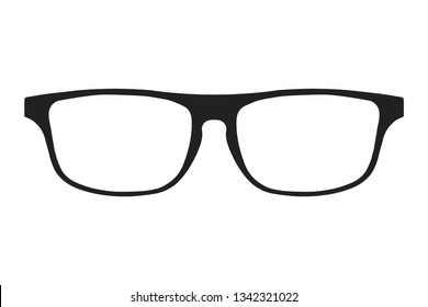 Glasses icon. Eyeglasses symbol. Signs isolated on white background. Accessory pictogram in flat design. Vector illustration.