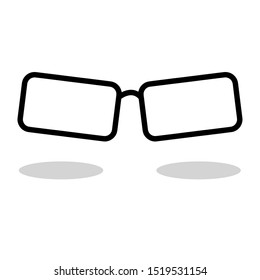 Glasses icon. Eyeglasses symbol. Signs isolated on white background