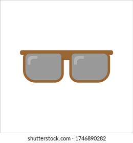 Glasses icon. Eyeglasses symbol. Signs isolated on white background. Accessory pictogram in flat design. Vector illustration.