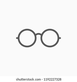 glasses icon, eyeglasses vector