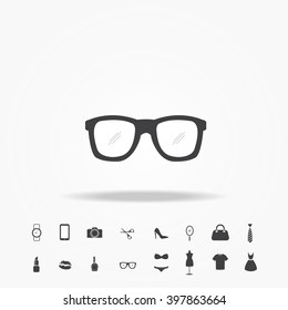 glasses icon fashion set