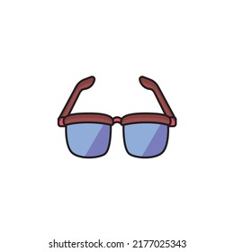 glasses icon filled outline style design. glasses icon vector illustration. isolated on white background.