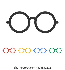 Glasses icon. Flat design style eps 10