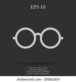 Glasses icon. Flat design style eps 10