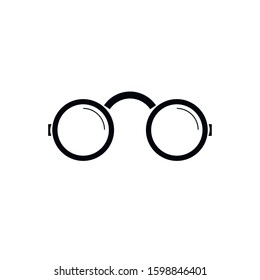 Glasses icon flat. Illustration isolated vector sign symbol
