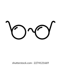 Glasses icon flat. Illustration isolated vector sign icon
