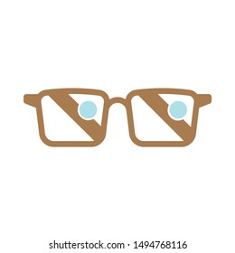 glasses icon. flat illustration of glasses vector icon. glasses sign symbol