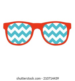 Glasses Icon in flat style