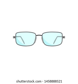 glasses icon, flat style design isolated white background