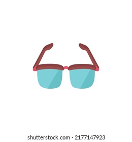 Brille Icon flach Design. Brillen Symbol, Vektorgrafik. einzeln auf weißem Hintergrund.