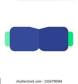 Glasses icon flat style green blue