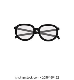 glasses icon in flat style isolated vector illustration on white transparent background