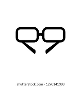 Glasses Icon In Flat Style Vector For Apps, UI, Websites. Black Icon Vector Illustration.