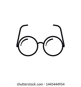 Glasses icon. Flat vector illustration in black on white background. EPS 10