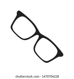 Glasses icon. Flat vector illustration.