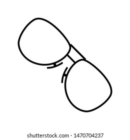 Glasses icon. Flat vector illustration.