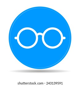 Glasses icon. Flat vector illustration