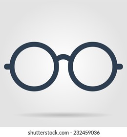 Glasses icon. Flat vector illustrator Eps  10