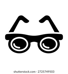 Ilustración vectorial de estilo de glifo de icono de gafas