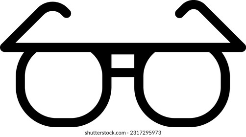Glasses Icon: A graphical depiction of eyeglasses, typically representing vision, eye care, or the availability of visual aids. It symbolizes the use of glasses for improving eyesight or stylish acces