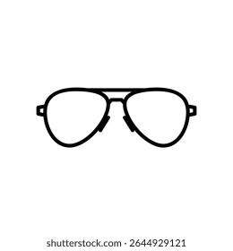 Glasses icon to help vision or sunglasses to reduce glare