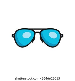Icono de gafas para ayudar a la visión o gafas de sol para reducir el resplandor