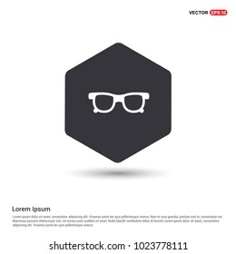 glasses icon Hexa White Background icon template