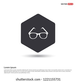glasses icon Hexa White Background icon template - Free vector icon