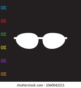 glasses, icon illustration