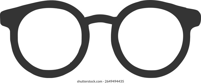 glasses icon illustration outline stroke minimalist black line	