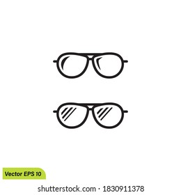 Glasses icon illustration simple design element 