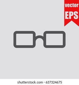 Glasses icon infographic isolated in flat style.Vector illustration.