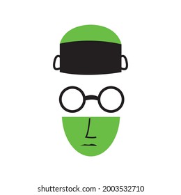 Glasses icon, isolated. Flat design.