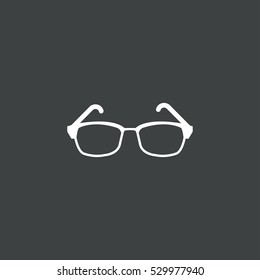 glasses icon isolated on black background