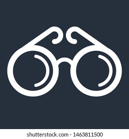 Glasses icon isolated on dark background. Vector illustration