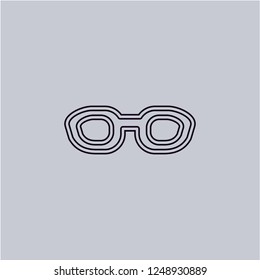 Glasses icon isolated on grey background.Premium symbol for website design, mobile application, logo, ui.Vector illustration. Eps10