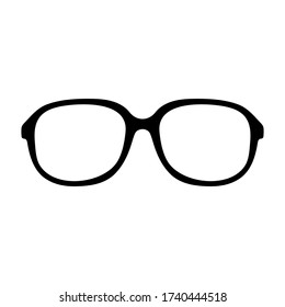 Glasses icon isolated on white background, Vector illustration