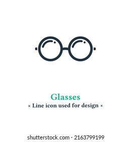 Glasses icon isolated on a white background