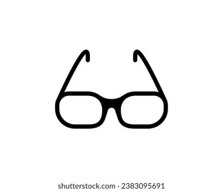 Icono de lentes aislado en un fondo blanco.
