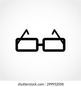 Glasses Icon Isolated on White Background