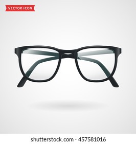 Glasses icon isolated on white background. Vector illustration.