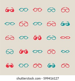 Glasses icon isolated sign symbol. Flat vector illustration. Can be used for mobile and web design.
